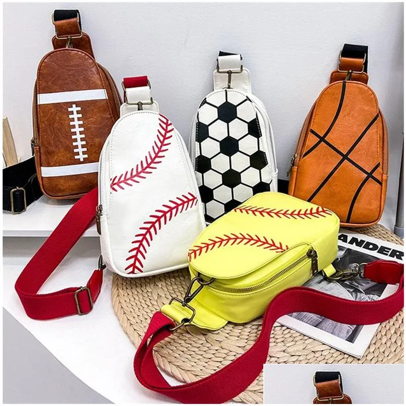 Storage Bags Football Baseball Volleyball Sling Bag Crossbody Shoder Gym Cycling Travel Hiking Daypack For Men Home Garden Housekeepin Dhmol