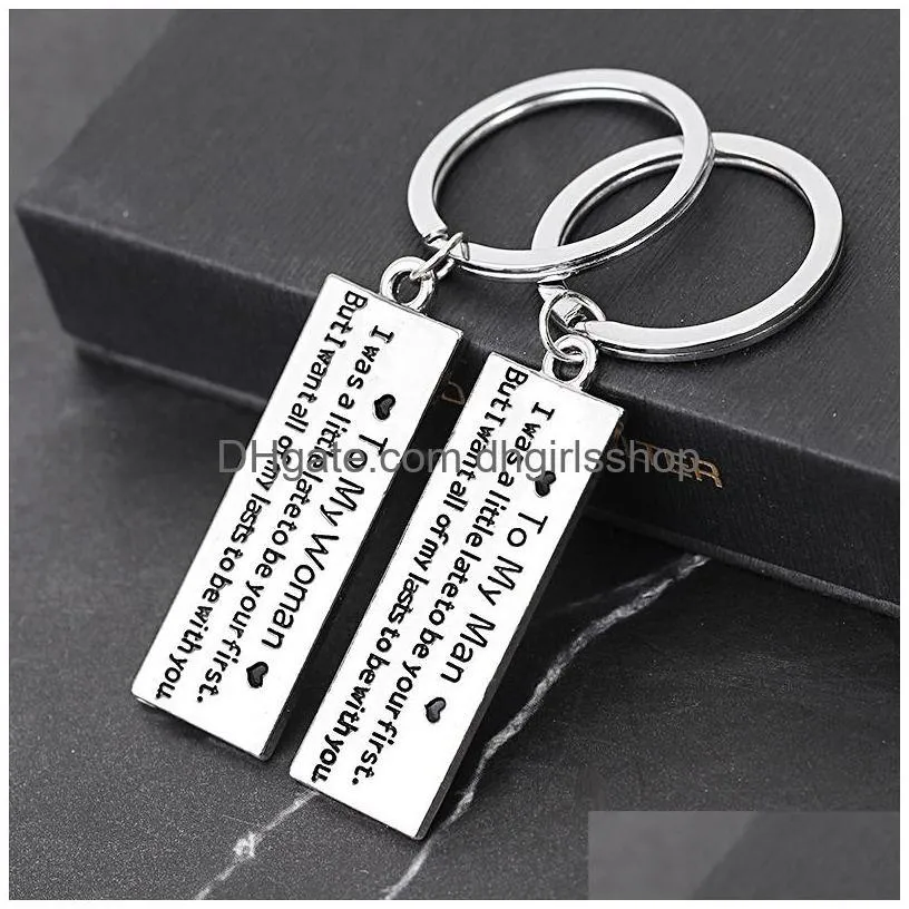 Key Rings Scpture Letter Keychain To My Women Men Key Rings Handbag Hangs Couple Lovers Fashion Jewelry Will And Sandy Drop Ship Jewel Dhugz
