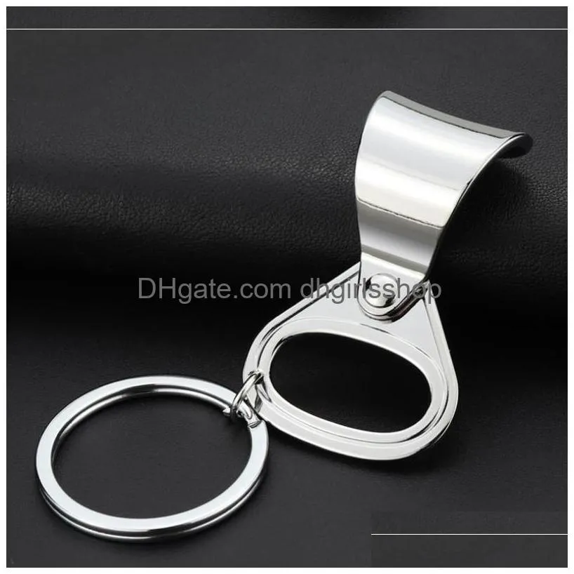 Key Rings Ring Pl Can Key Rings Metal Summer Beer Bottle Opener Keychain Holders Hangs Kitchen Bar Hand Tools Fashion Will And Jewelry Dh2Nb