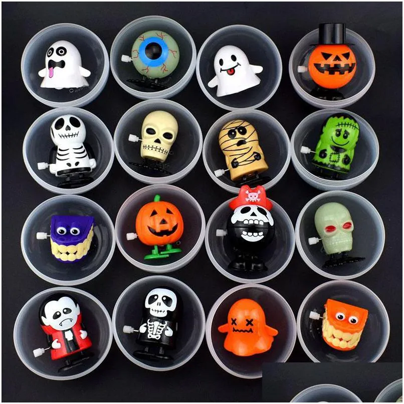 Halloween Supplies Halloween Party Stuff Kids Wind-Up Toys Clockwork Pumpkin Skl Ghost Vampire Zombie Mummy Capse Toy Toys Gifts Novel Otqmi