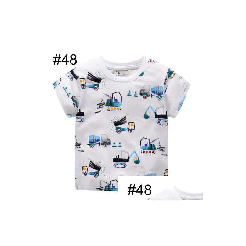 T-Shirts 74 Styles Girl Boy Kids Design Clothing T Shirt 100% Cotton Short Sleeve Animals Flowers Print Boys Causal Summer Baby, Kids Dh9Ke