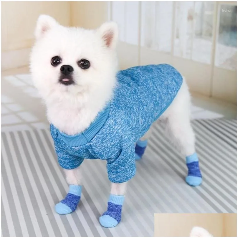 Dog Apparel Dog Apparel Socks Dogs Protector With Cartoon Pattern For Outdoor Home Garden Pet Supplies Dog Supplies Ot7Oc