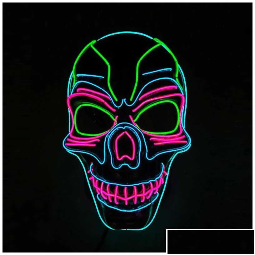 party masks arty led light  dancer cat head fashion cool mask from the purge election year great for festival cosplay halloween