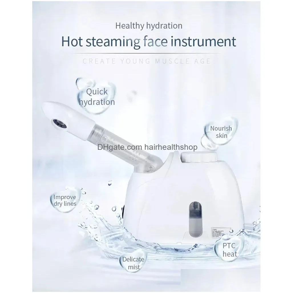 Facial Steamer Steamer Ozone Warm Mist Humidifier For Face Deep Cleaning Vaporizer Sprayer Salon Home Spa Skin Care Whitening 230928 H Dht9Y