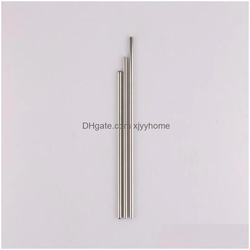 Drinking Straws Mini Short Stainless Steel Sts Reusable Drinking St Bent Straight Metal 146160180Mm Zc02651606572 Home Garden Kitchen, Dht7P