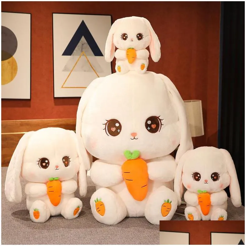 Plush Dolls Cute Radish Rabbit Plush Toy Doll Slee In Bed Holding Birthday Gift Toys Gifts Stuffed Animals Plush Dhqyh