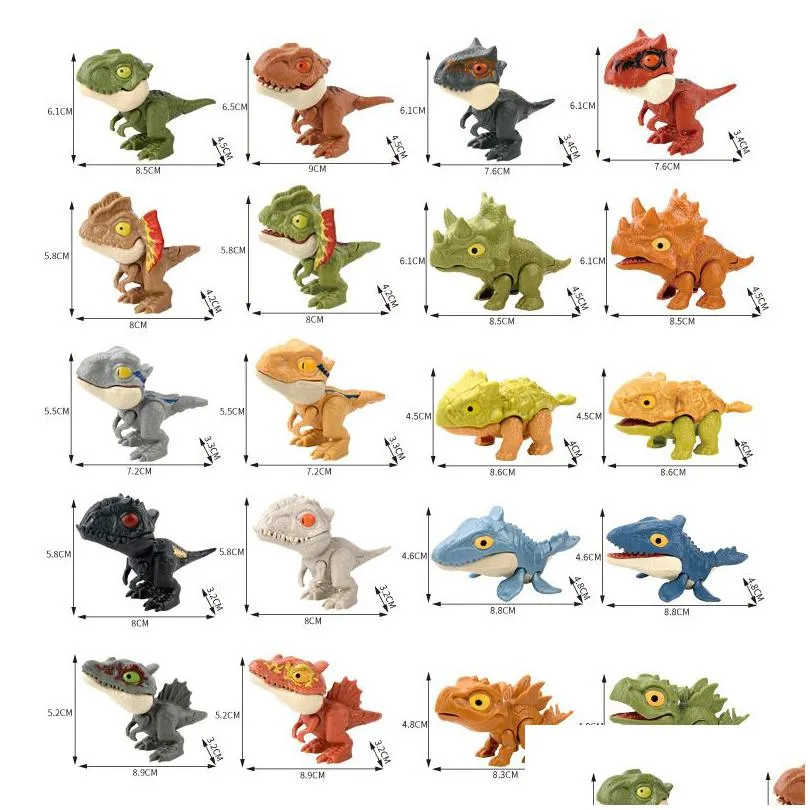 Funny Toys Cartoon Dinosaur Model Toy Bite Finger Simation Dinosaurs Prank Trick Funny Toys Mti Joints Flexible Movable Action Tyranno Otigh