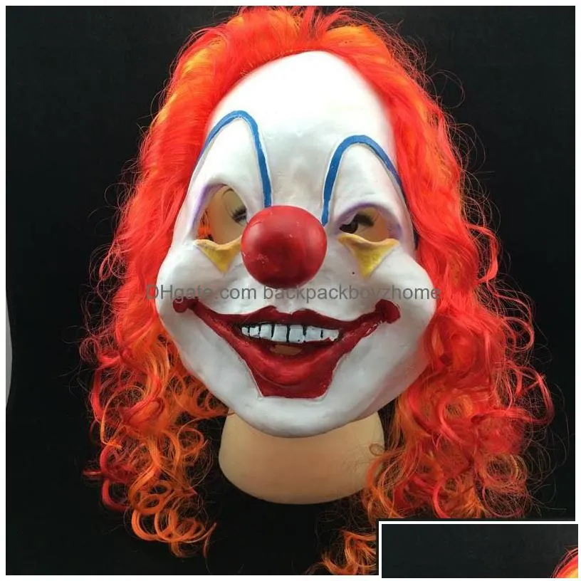 party masks halloween scary mask latex clown face wry fl horror masquerade drop delivery home garden festive supplies dhsl8