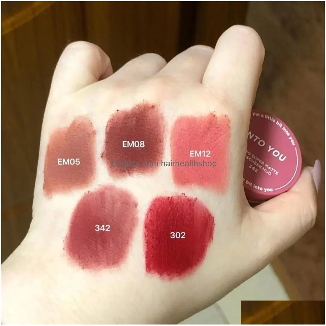 Lipstick Lipstick Lip And Cheek Dual-Use 9 Colors Canned Mud Lips Makeup Long Lasting Moisture Cosmetic Matte Tint Health Beauty Makeu Dh9Xh