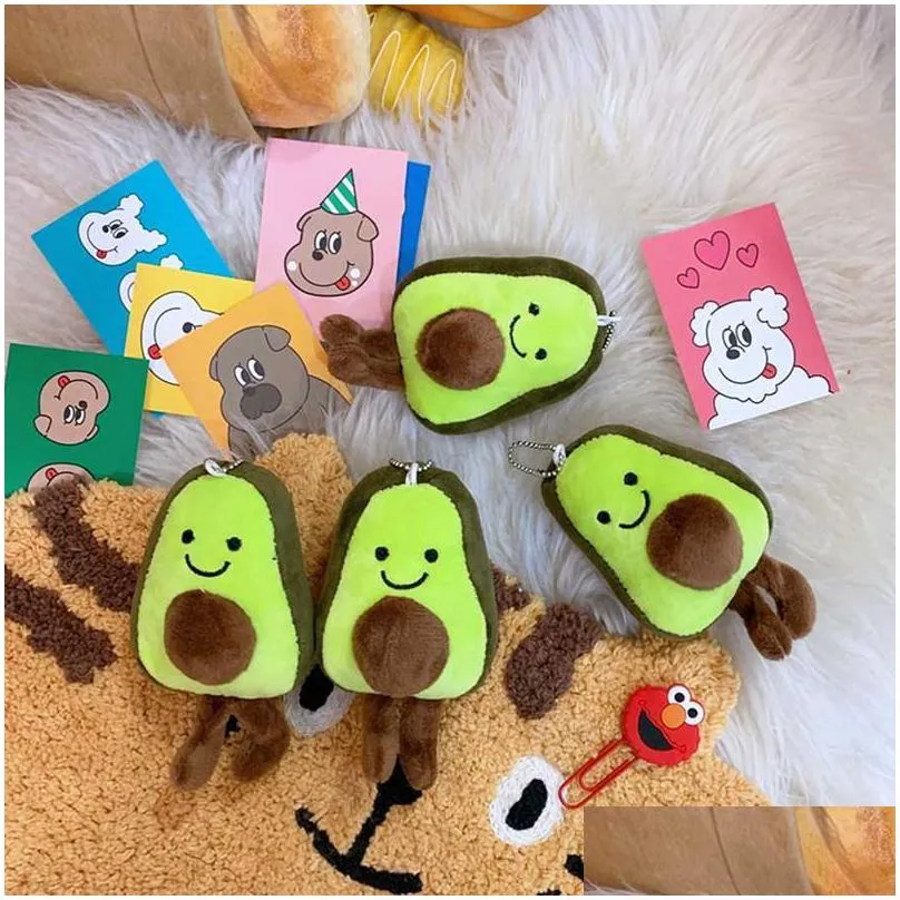 Plush Dolls Plush Dolls 12Cm Cartoon Avocado Fruit All Kinds Of Fruits New Cute Doll School Bag Accessories Keychain Christmas Gift To Dhulo