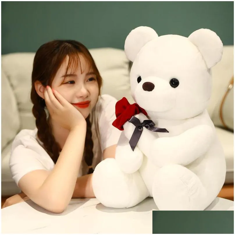 Plush Dolls Rose Teddy Bear Plush Toy Soft Doll Romantic Gift For Lover Home Decor Valentines Day Gifts Girls 23-45Cm Toys Gifts Stuff Dhlyi