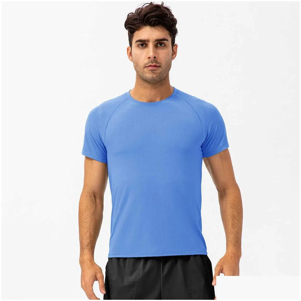 Men`S T-Shirts Yoga Outfit S Running Shirts Compression Sports Tights Fitness Gym Soccer Man Jersey Sportswear Quick Dry Sport T- Top Otudc