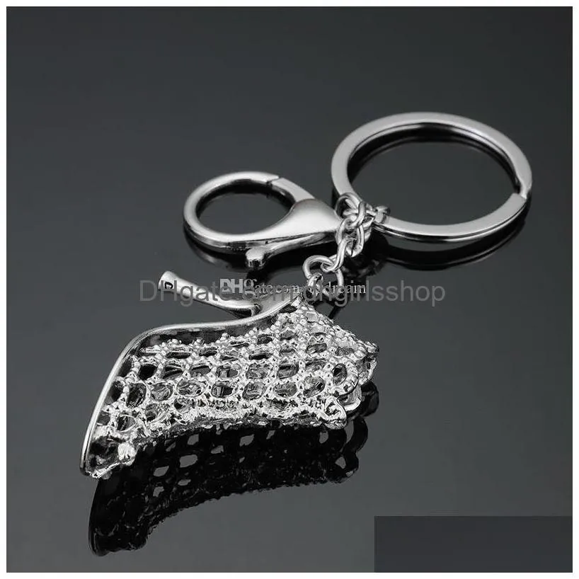 Keychains & Lanyards Metal High Heel Shoe Keychain Carabiner Keyring Bag Hangs Fashion Jewelry For Women Will And Sandy Drop Ship Fash Dhz5Q