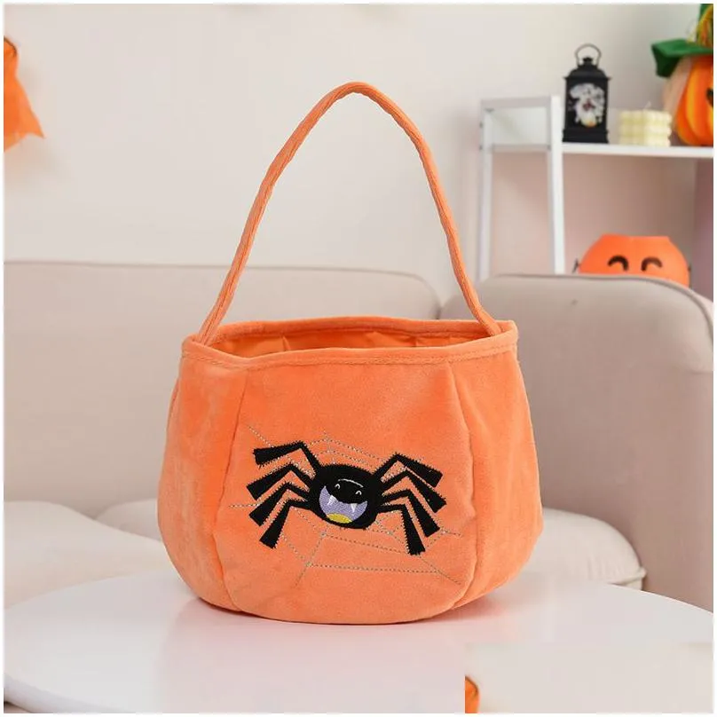 Other Festive & Party Supplies Halloween Pumpkin Candy Bags For Kids Trick Or Treat Polyester Buckets Children Costume Party Favors Su Dhdrq