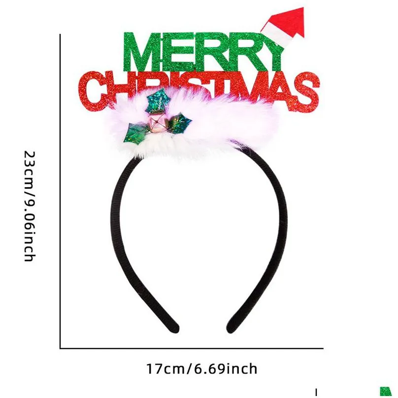 Christmas Decorations Christmas Led Headbands Tree Costume Headwear Reindeer Elf Hats Headband Xmas Light Up Holiday Party Favors Supp Dhrnh