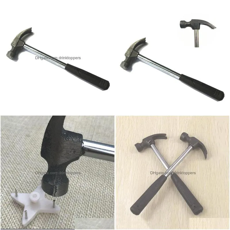 mini claw hammer multi function portable household hand tool plastic handle seamless nail iron hammers 18cm
