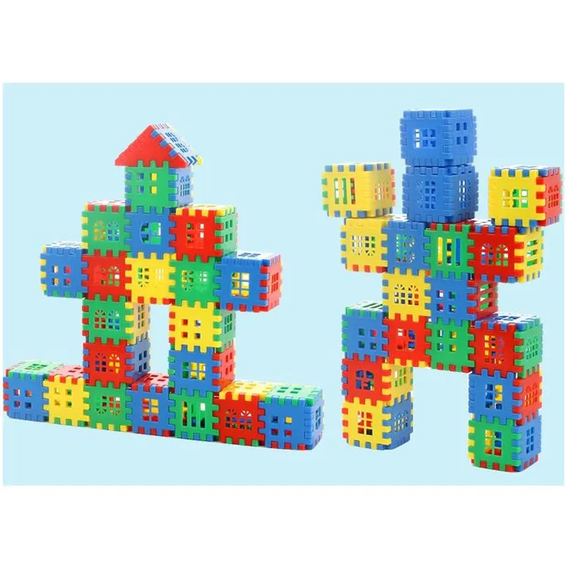 Sorting, Nesting & Stacking Toys 50Pcs/Lot Building Blocks Baby Paradise House Spelling Puzzle City Diy Creative Model Figures Educati Otdkj