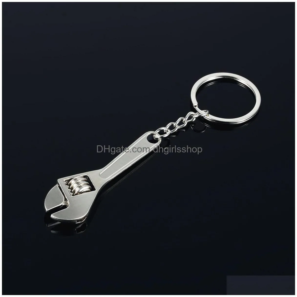 Key Rings Metal Wrench Key Ring Mini Monkey Keychain Holder Hand Tool Rings Fashion Jewelry Handbag Jewelry Dh3Ix