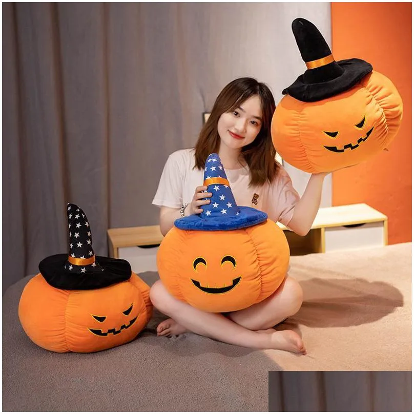 Halloween Toys 20Cm Halloween Toys Funny Pumpkin Doll Plush Dolls Childrens School Night Activities Prop Ups/ Toys Gifts Party Toys Su Dhcsx