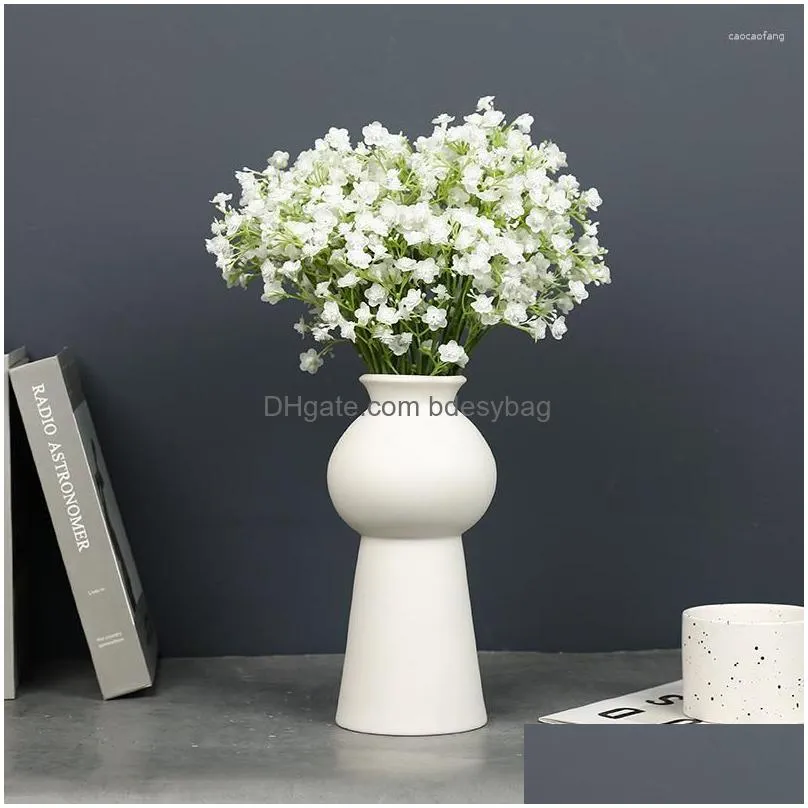 Decorative Flowers Wholesale 49Cm Artificial Bouquet Babysbreath Plants Home Restaurant El Wedding Party Backdrop Decoration Articles Dhzzc