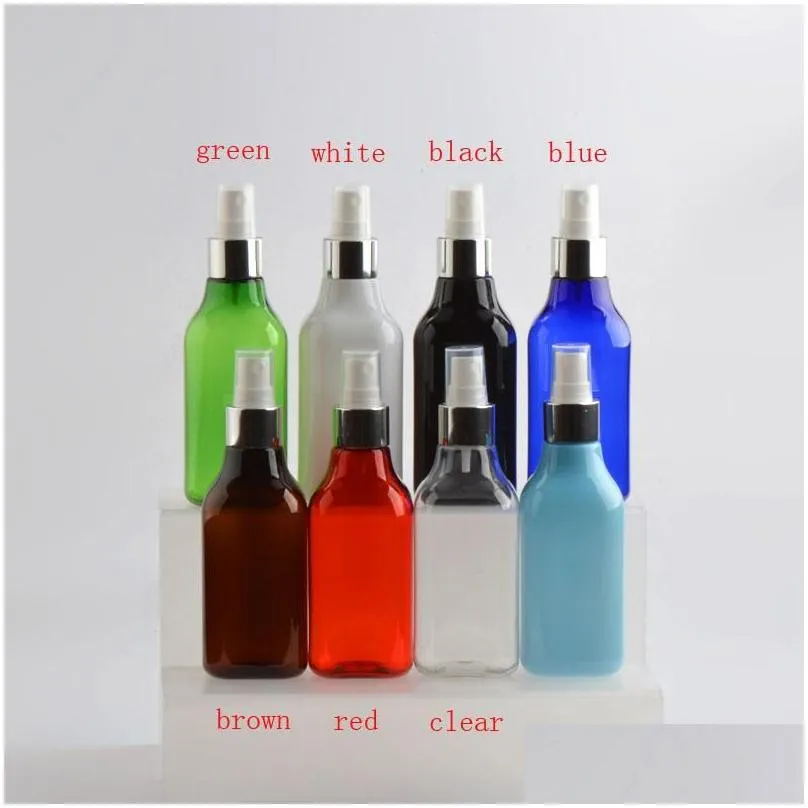 Storage Bottles & Jars Storage Bottles Jars 30Pcs 200Ml Empty Square Brown Black Spray Bottle Bk Travel Cap Container Small Plastic Mi Dhxi7