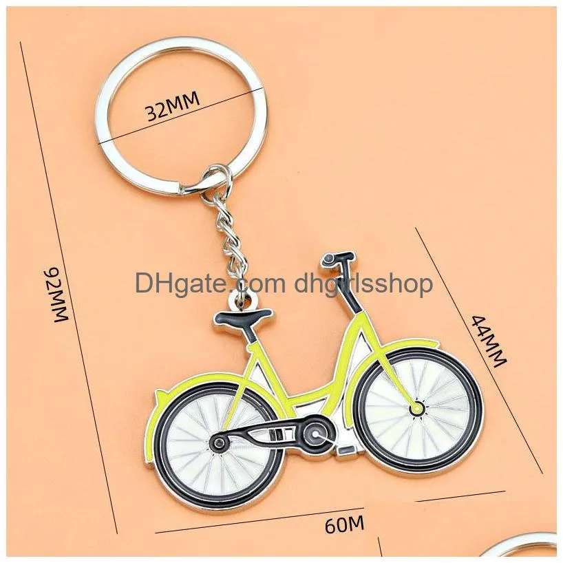 Key Rings Metal Bicycle Key Ring Keychain Holder Bag Hanging Student Fashion Jewelry Jewelry Dhmqx