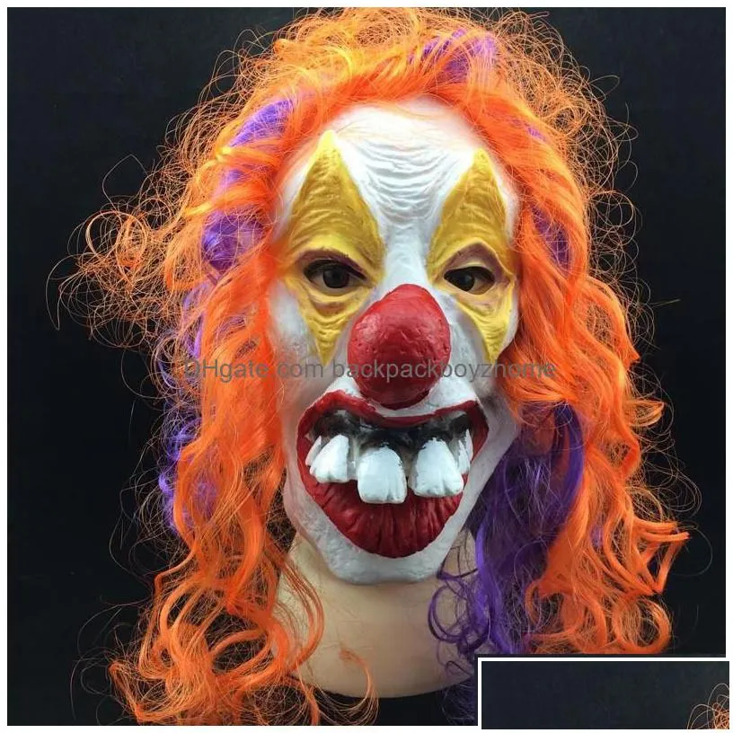 party masks halloween scary mask latex clown face wry fl horror masquerade drop delivery home garden festive supplies dhsl8