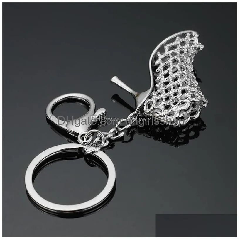 Keychains & Lanyards Metal High Heel Shoe Keychain Carabiner Keyring Bag Hangs Fashion Jewelry For Women Will And Sandy Drop Ship Fash Dhz5Q
