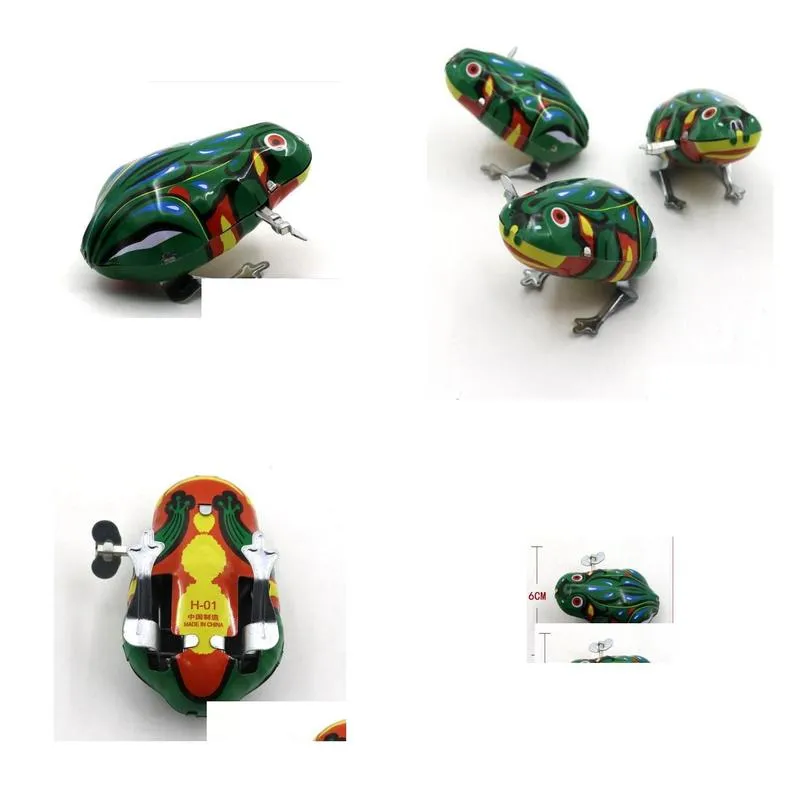 Wind-Up Toys Kids Classic Tin Wind Up Clockwork Toys Jum Frog Vintage Toy For Boys Educational Yh7113787526 Toys Gifts Novelty Gag Toy Ot5M3