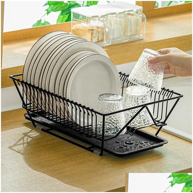 Dish Racks Bowl Rack Drain Kitchen Chopsticks And Plate Water Collection Drying Home Garden Housekeeping Organization Kitchen Storage Otsw6