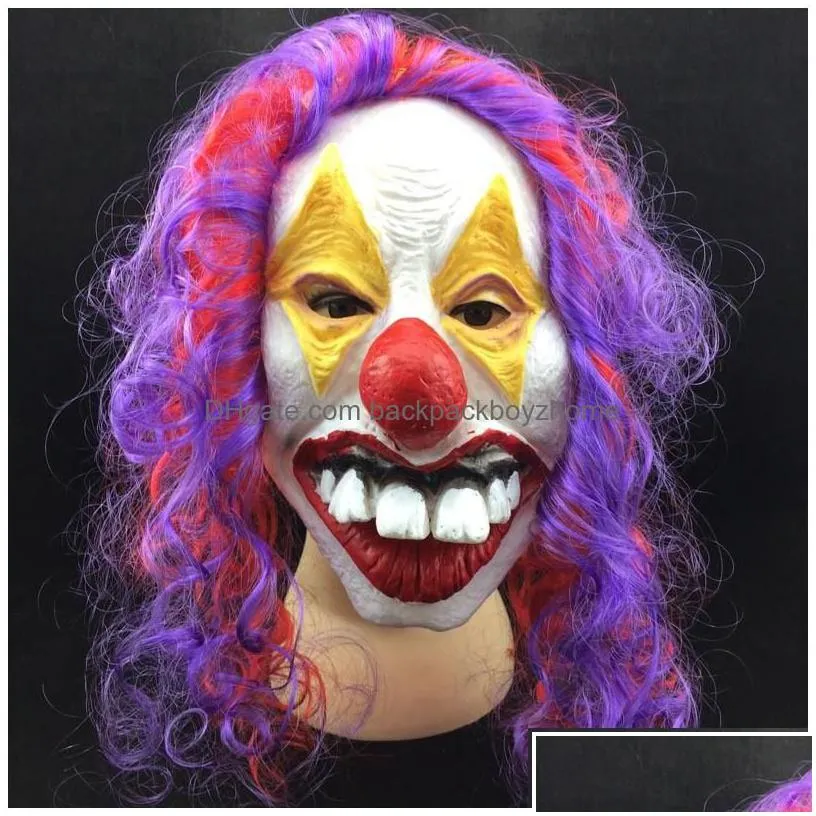 party masks halloween scary mask latex clown face wry fl horror masquerade drop delivery home garden festive supplies dhsl8