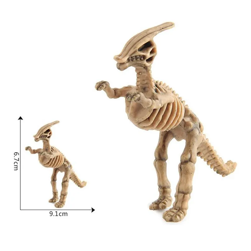 Miniatures Toys Simation Dinosaur Skeleton Model Toy Decorative Props Dinosaurs Models Ornaments Decorations Kids Learning Educational Otveo