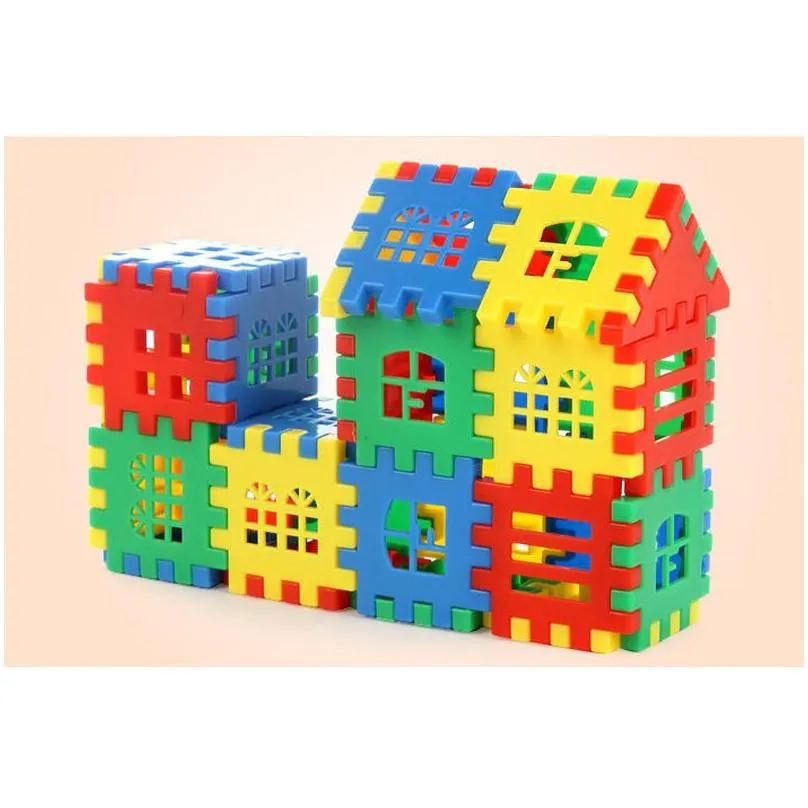 Sorting, Nesting & Stacking Toys 50Pcs/Lot Building Blocks Baby Paradise House Spelling Puzzle City Diy Creative Model Figures Educati Otdkj