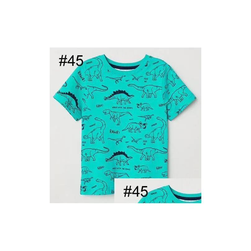 T-Shirts 74 Styles Girl Boy Kids Design Clothing T Shirt 100% Cotton Short Sleeve Animals Flowers Print Boys Causal Summer Baby, Kids Dh9Ke