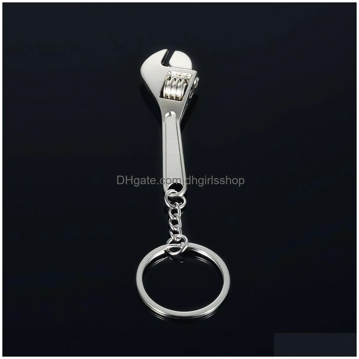 Key Rings Metal Wrench Key Ring Mini Monkey Keychain Holder Hand Tool Rings Fashion Jewelry Handbag Jewelry Dh3Ix