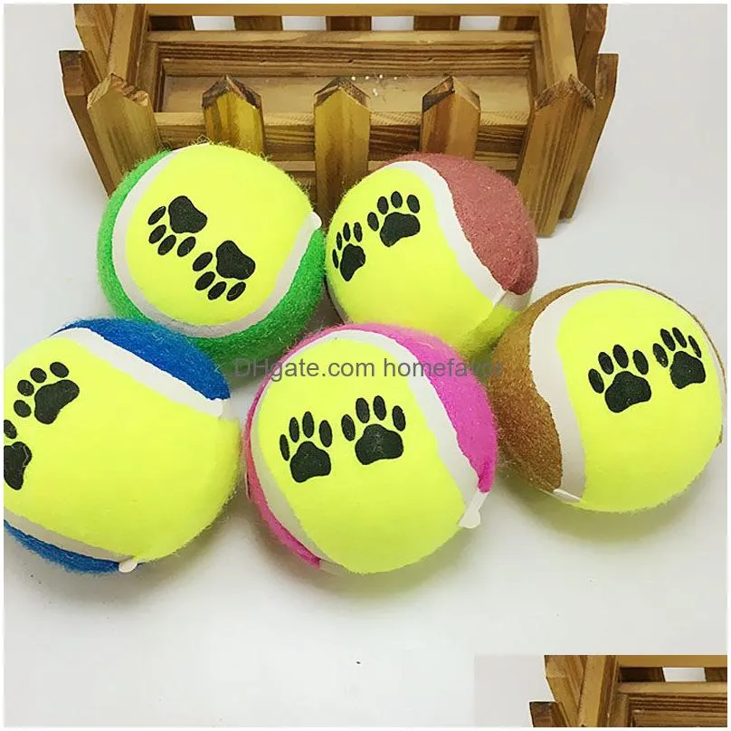 dog tennis balls pet puppy play chews ball training rubber tennis ball toys for small medium large dogs outdoor indoor playing 6.5cm