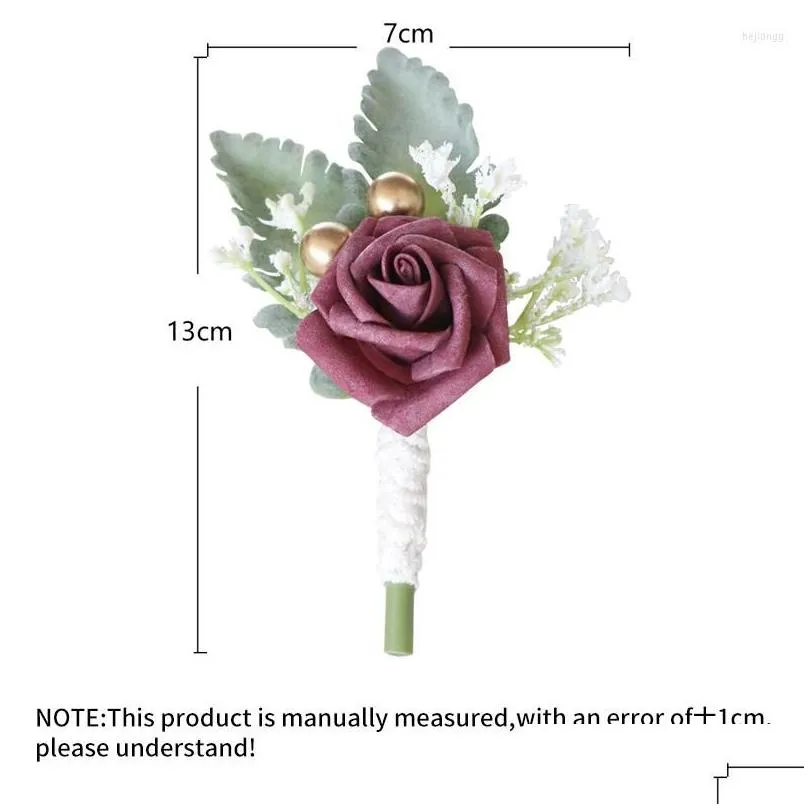 decorative flowers artificial faux wedding corsage pins white pink groom boutonniere buttonhole men witness marriage accessories