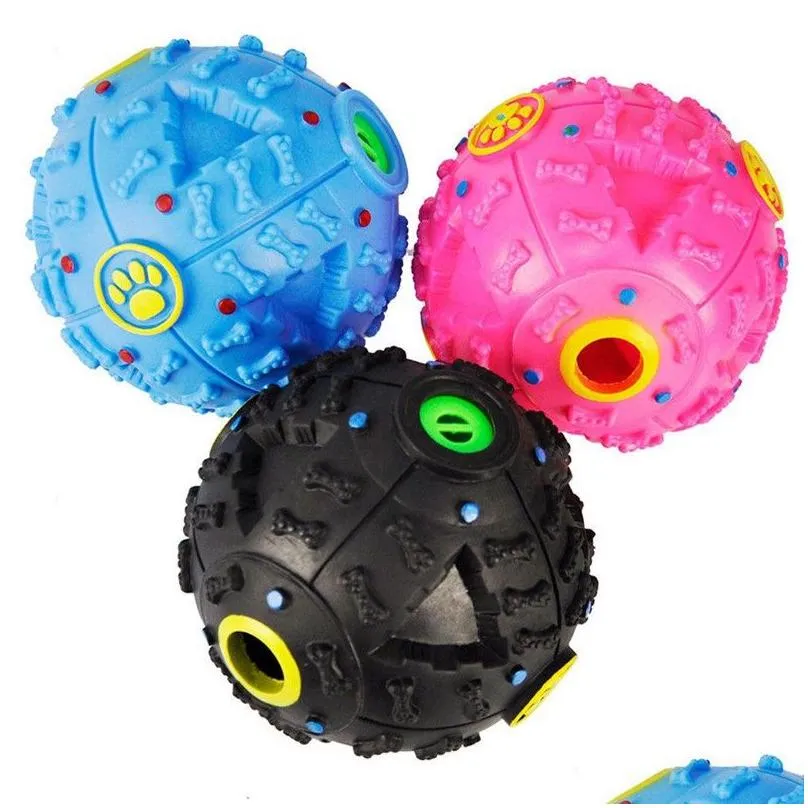 dog toys pet puppy sound ball leakage food ball sound toy ball pet dog cat squeaky chews puppy squeaker sound pet supplies play