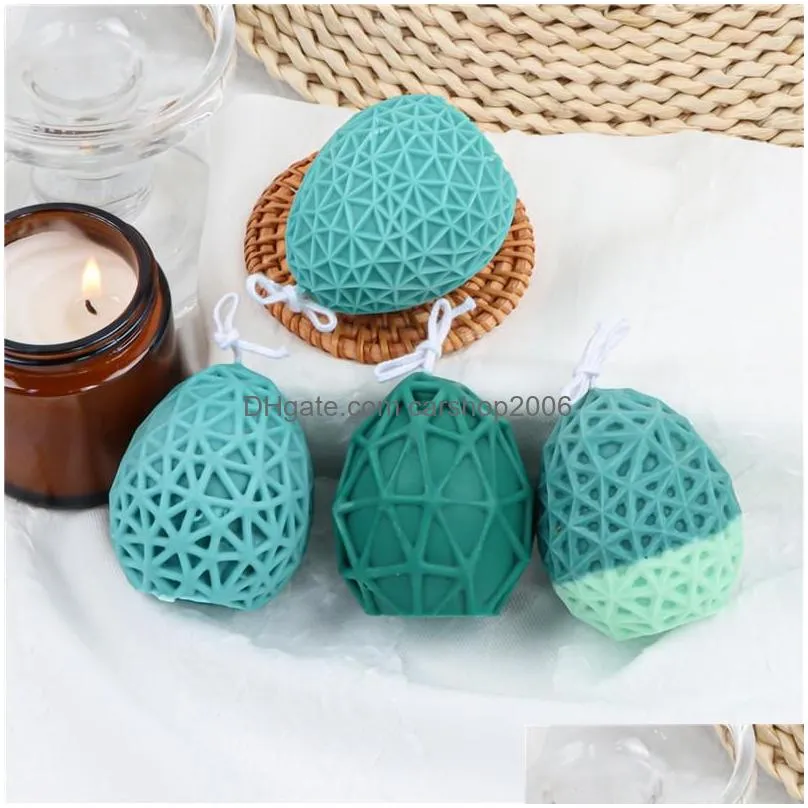 craft tools easter egg scented candle silicone mold diy handmade soap gypsum resin crafts making mould home decoration ornaments 2022