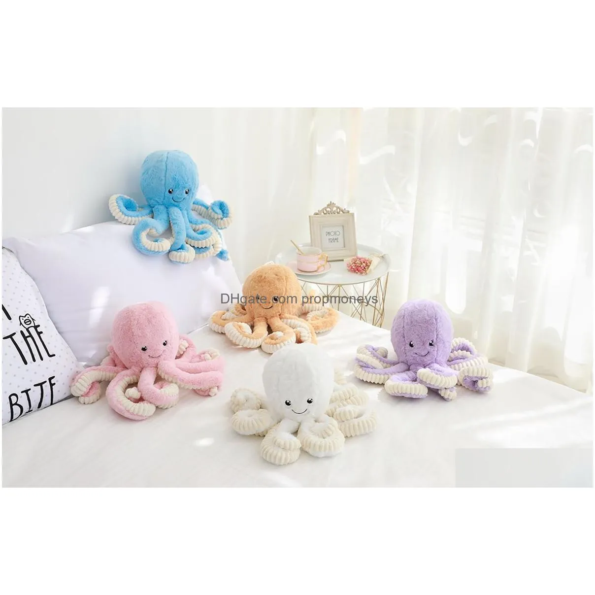 Stuffed & Plush Animals Hy Wy Toy Octopus Plush 80Cm Stuffed Animal Stuff Pillow Christmas Gift Squid Doll For Toys Gifts Stuffed Anim Dhwqd