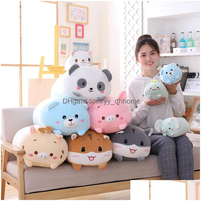  cute pig pillow doll stuffed toy soft cute panda strip cat lazy sleeping pillow