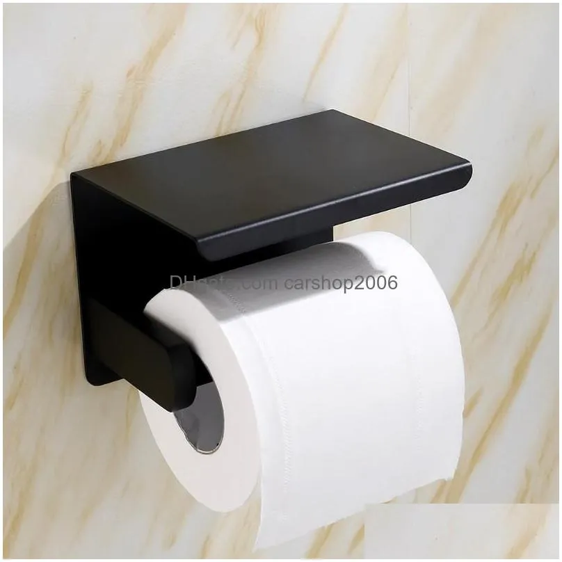 toilet paper holders wall mount holder stainless steel bathroom accessories with phone storage shelf wc towel roll rack tissue box