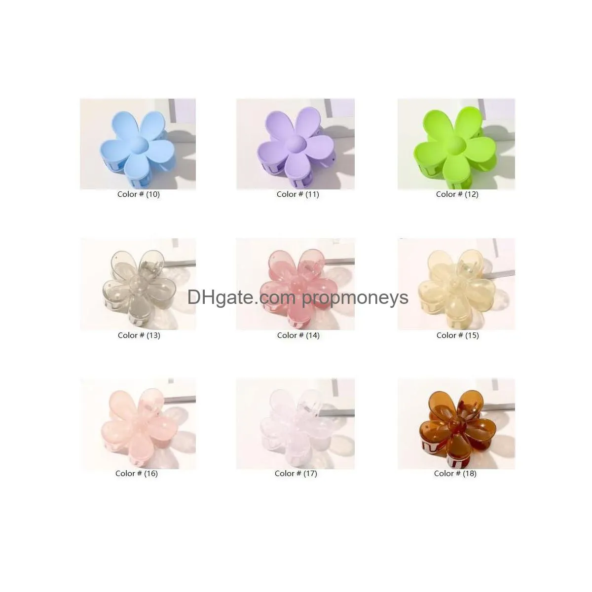 Hair Accessories 34 Colors Ins Women Girls Elegant Hair Claw Big Flower Designer Hairpin Party Favor Barrettes Beautif Hairs Clip Acce Dhqo7