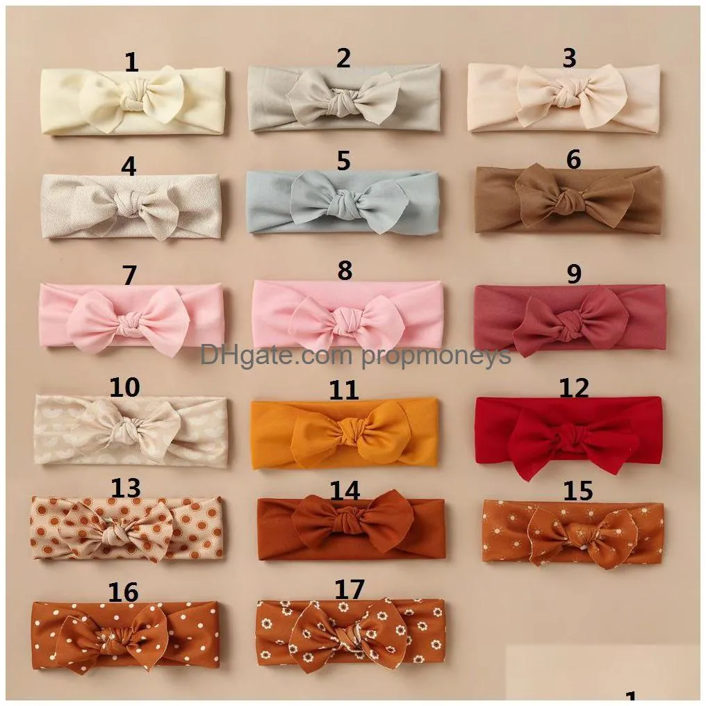 Hair Accessories Vintage Baby Headband For Girls Hair Bows Head Wrap Printing Kids Autumn Winter Turban Children Party Hairbands Baby, Dhpuj