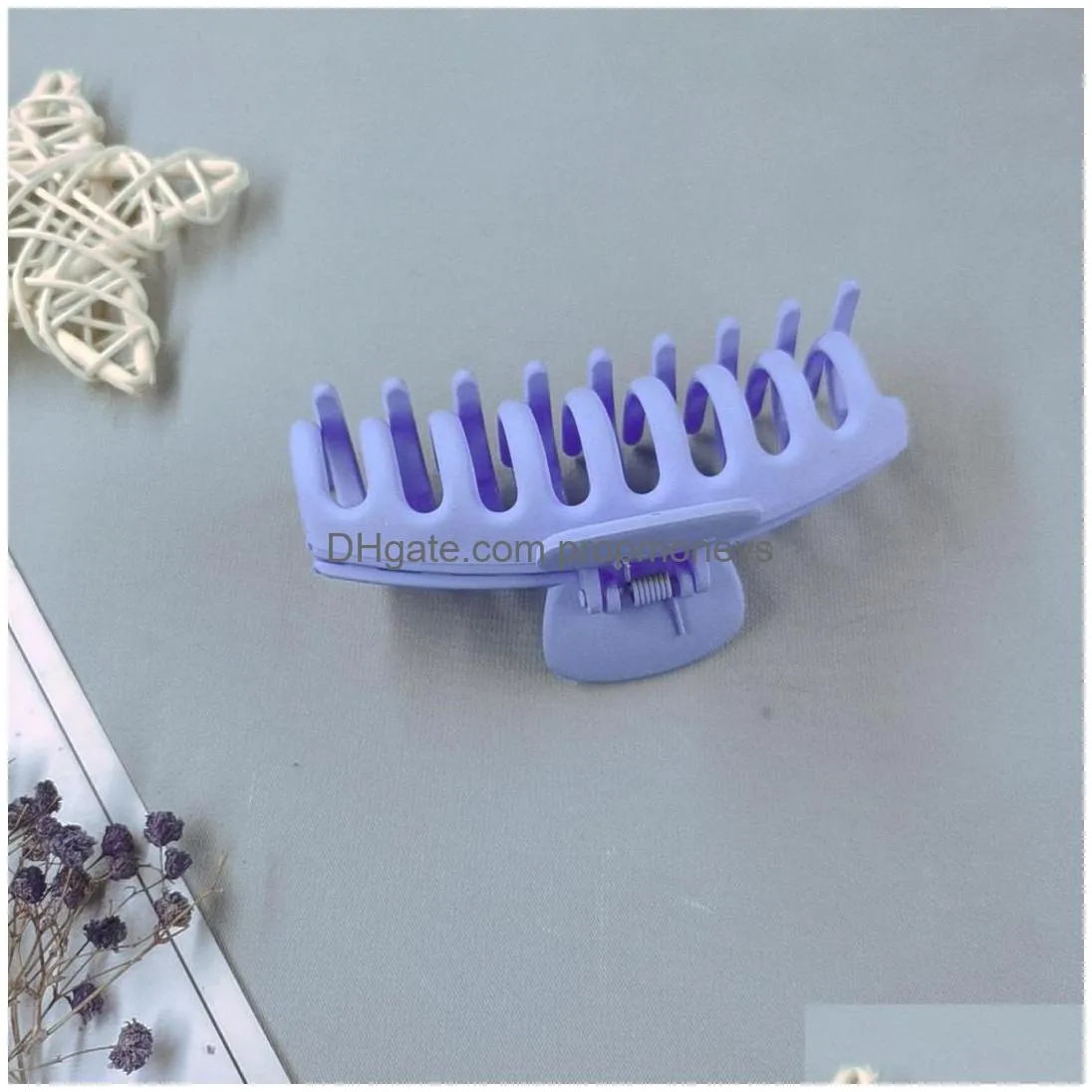 Hair Accessories Solid Color Plastic Hair Clamps Fashion Big Jaw Clips Ponytail Nonslip Hairs Claw Clip Simplicity Versatile Baby, Kid Dhlq7