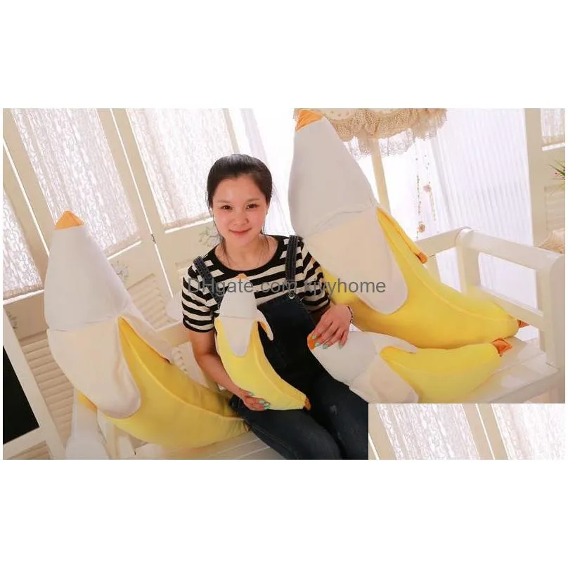 Cushion/Decorative Pillow Long Peeling Banana Pillow Cushion Cute Plush Toy Doll Decorative For Sofa Or Car Creative Home Furnishing C Dhnwk