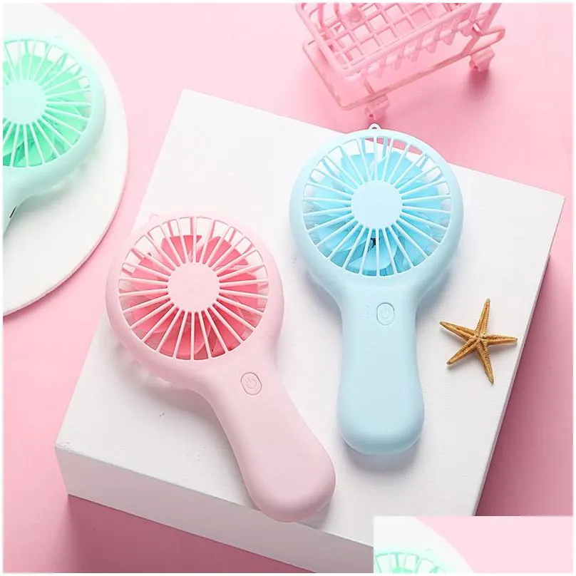 Party Favor Handheld Small Fan Cooler Portable Usb Charging Mini Silent Desk Dormitory Office Student Home Garden Festive Party Suppli Dh73I