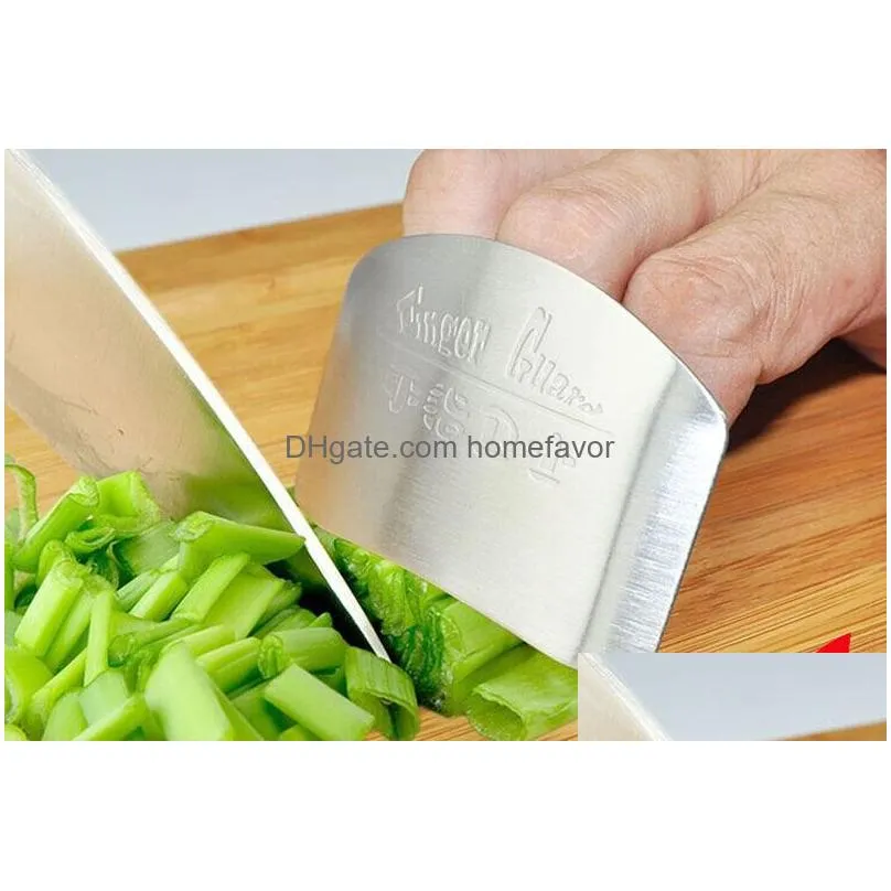  kitchen cooking tools stainless steel finger hand protector guard personalized design chop safe slice knife