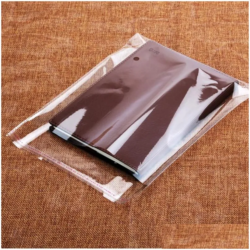 Gift Wrap Gift Wrap 100Pcs Mti-Size Garment Packaging Bag Cellophane Clear Opp Transparent Self-Adhesive Sealed Plastic Bags 35X40Cm-3 Dhf56