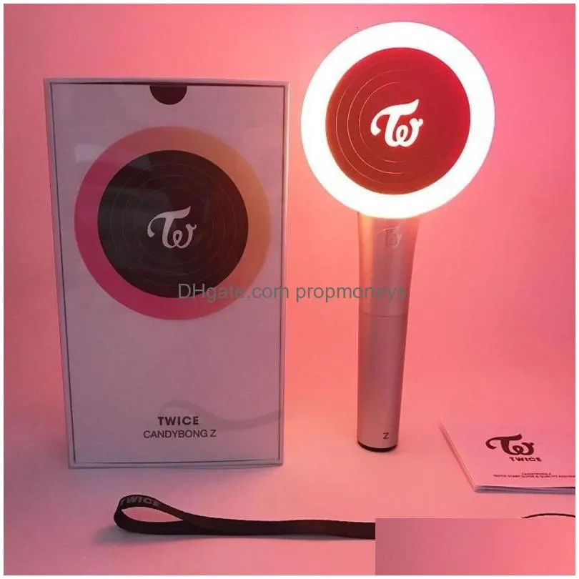 Led Rave Toy Led Rave Toy Twice Lightstick Toys With Momo Plush Dolls Gifts Ver.2 Bluetooth Korean Team Candy Bong Z Stick Light Flash Dh8La
